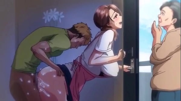 Horny wife getting fucked by big cock delivery guy while talking to her mother in law | Hentai