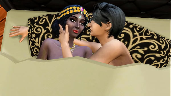 Indian step-mom share bed with step son in the hotel room because there was no other free one – Desi mature aunty