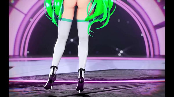 Hatsune Miku Huge Boobs Hentai Undress Dance Vocaloid Bibbidiba Song Mmd 3D Green Hair (CLIP)