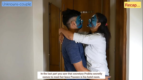 Indian Secretary Prabha enjoying her secret erotic relationship with Boss 2