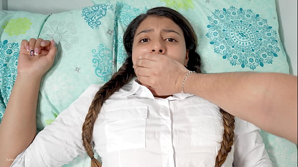 Shh shh don’t go screaming! – Stepbrother fucks his stepsister when they are alone at home.