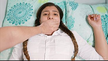 Shh, shh, don’t scream! – Stepbrother fucks his stepsister when they’re alone at home.